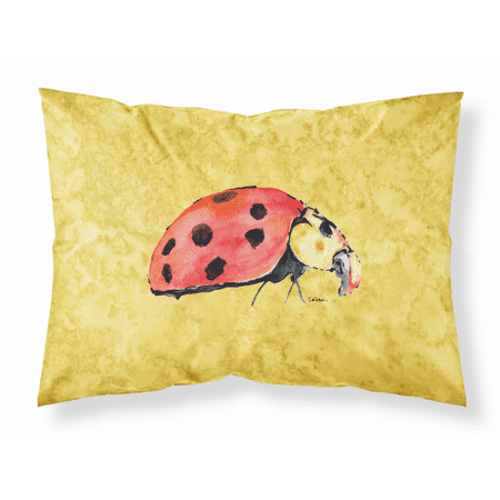 Lady Bug on Yellow Fabric Standard Pillowcase-30 x 20.5-