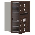 thumbnail image 2 of 6 Door High Recessed Mounted 4C Horizontal Mailbox with 4 Doors in Bronze with USPS Access - Front Loading, 2 of 3