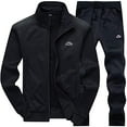 thumbnail image 1 of Men's Tracksuit Athletic Sports Casual Full Zip Warm Jogging Sweatsuit, 1 of 3