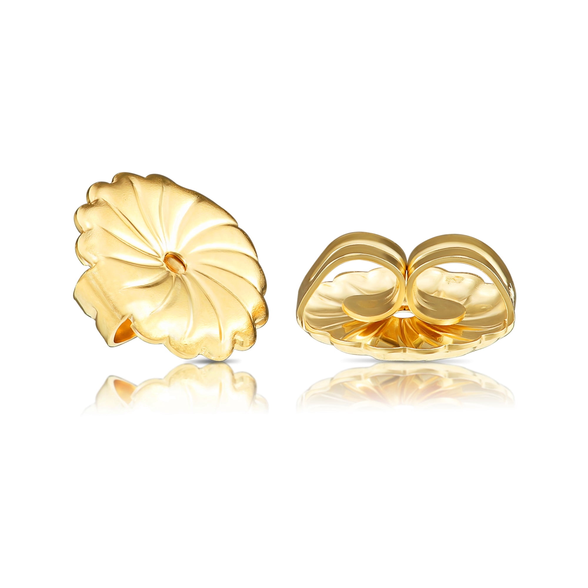Tilo Jewelry 14K Solid Yellow Gold Comfortable Replacement Backings for Push-back and Screw-back Stud Earrings | Large