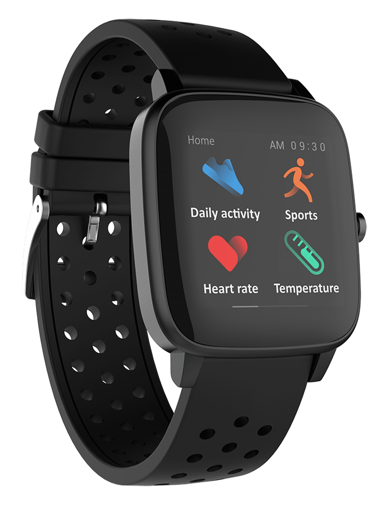 Smart Watch with Dynamic Heart Rate, Temperature, Blood Oxygen, and Blood Pressure Monitor 