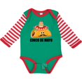 thumbnail image 3 of Inktastic Cinco De Mayo with Taco with Eyes Mustache and Sombrero Boys or Girls Long Sleeve Baby Bodysuit, 3 of 5