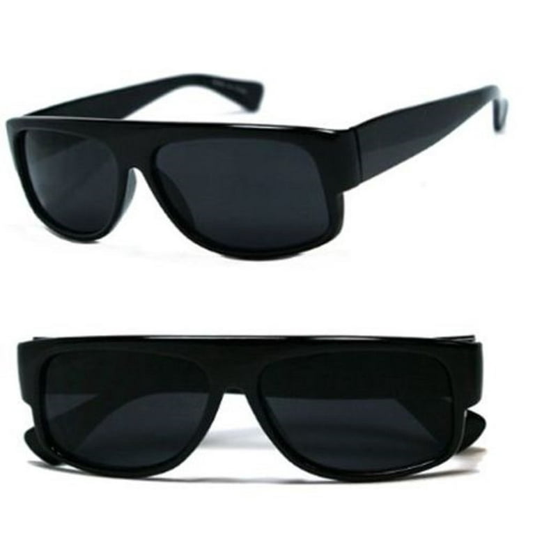 grinderPUNCH Male BLACK OG Mad Dogger Locs Adult Sunglasses Super Dark Lens  motorcycle Shades 
