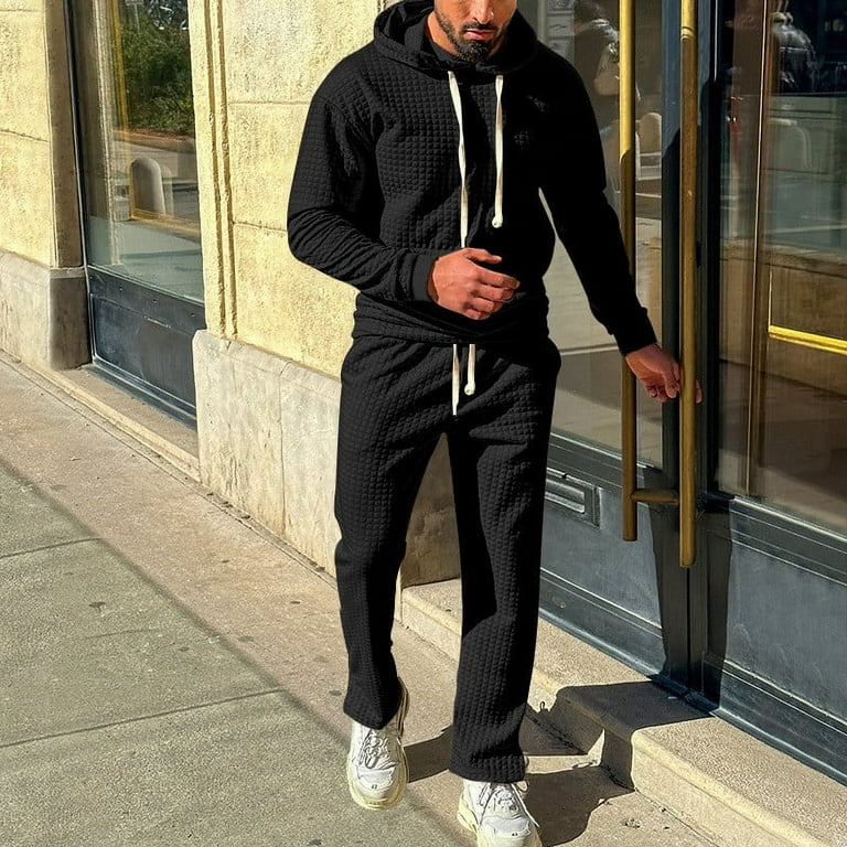 Sweat Suits Men Mens Piece Outfits Hoodie Piece Sets Athletic