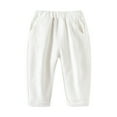 thumbnail image 2 of KYAIGUO Toddler Baby Boys Cargo Joggers Pants Kids Spring Fall Elastic Waist Casual Jogging Trousers Bottom for 1-8 Years Old, 2 of 11