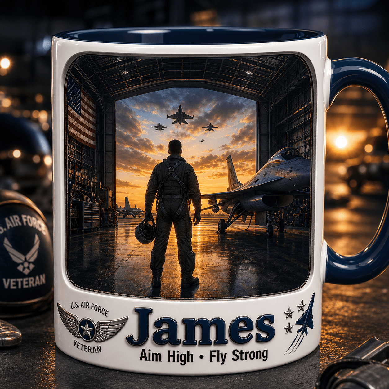 Personalized U.S. Air Force Ceramic Coffee Mug