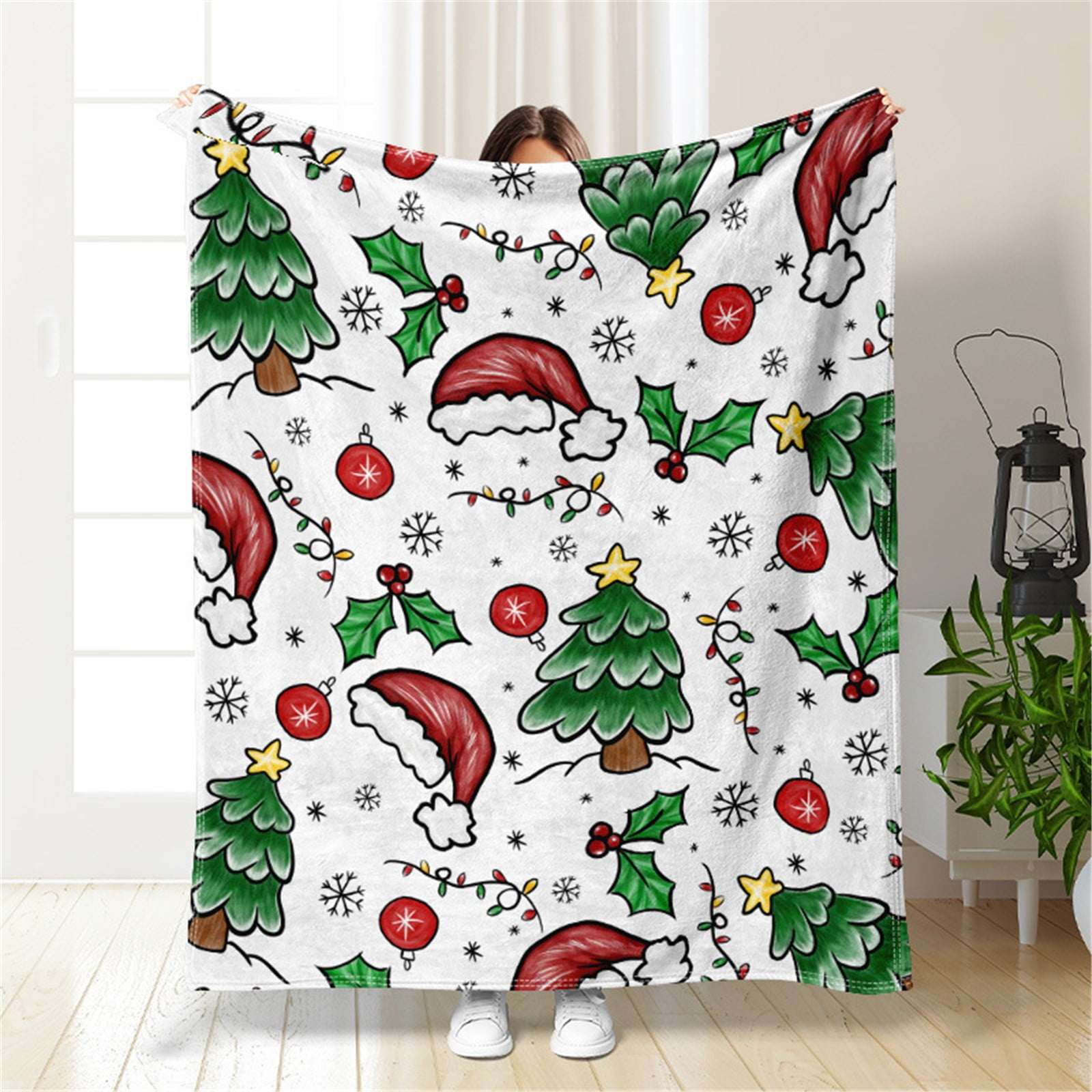 MOQIN Christmas Throw Blanket, Christmas Decorations Blankets and
