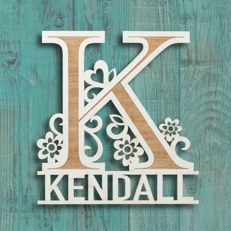 - Her Name Personalized Antique White Wood Plaque