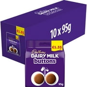 Cadbury Dairy Milk Buttons Chocolate Bag 95g (pack of 10)