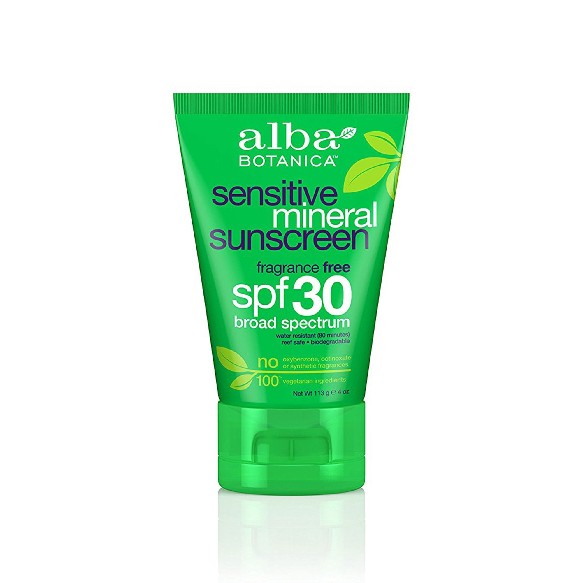 Alba Botanica Sheer Mineral Sunscreen Lotion SPF 30, Fragrance Free, 3 fl oz