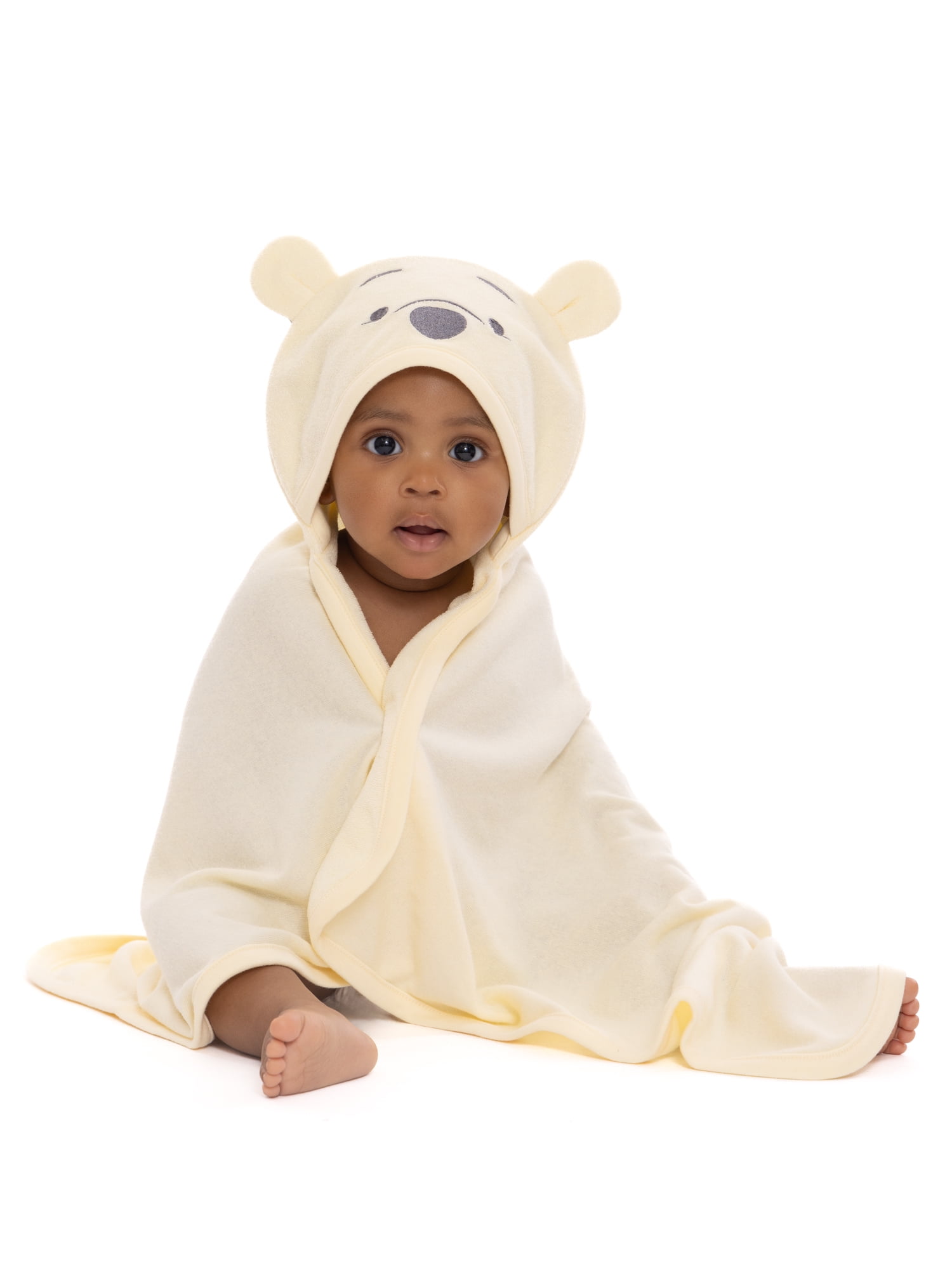 Disney Baby Wishes and Dreams Character Infant Baby Bath Set with Hooded Towel and Washcloths, 3-Piece, One Size
