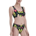 thumbnail image 2 of Daiia Avocado Love printed 2 piece Swimsuit Bikinis for Women High Waisted Racerback Bathing Suits Summer Tummy Control Scoop Neck Swimwear-XX-Large, 2 of 8