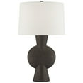 thumbnail image 2 of 360 Lighting Louise 26 1/2" Tall Gourd Modern Table Lamp Matte Brown Single White Shade Living Room Bedroom Bedside Nightstand, 2 of 9