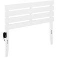 thumbnail image 2 of Pemberly Row Solid Wood Full Size Modern Headboard with USB Charger in White, 2 of 5
