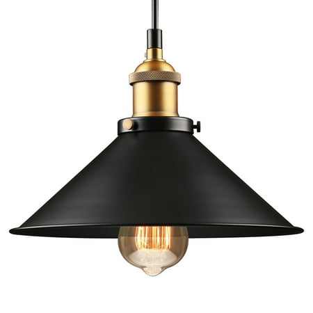 Warehouse Lighting LEONLITE Industrial Hanging Pendant Light, LED Pendant Lighting for Dining Room, Bars, Warehouse, E26 Base ()