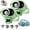 2, Green, variant on 2026 Car Clip on Air Conditioner Fan with LED Display, 360° Rotation 199 Speed Adjustable USB Rechargeable Personal Cooling Fan, Portable Mini Cooling System for Auto Vehicle Travel Office  (2PCS)