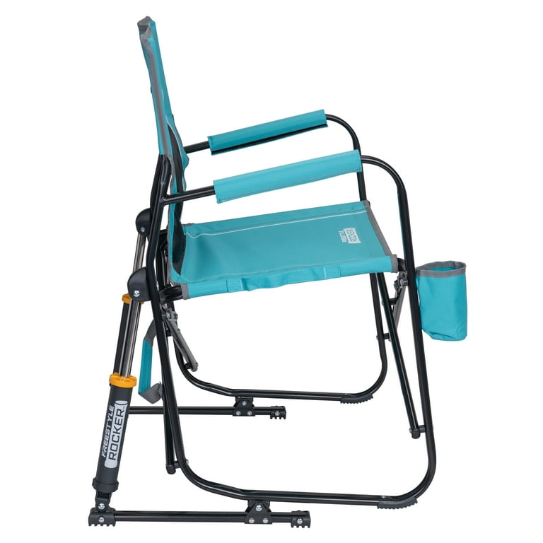 GCI Outdoor Freestyle Rocker Foldable Rocking Camp Chair, Seafoam