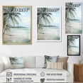 thumbnail image 4 of Designart "Ocean View Paradise With Palm Tree" Palms & Palm Trees Floater Framed Canvas Art Print, 4 of 5