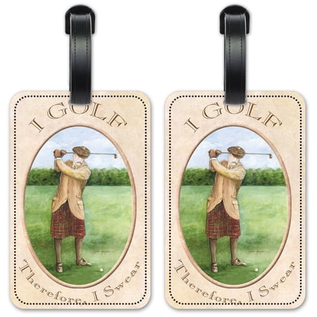 I Golf - Luggage ID Tags / Suitcase Identification Cards - Set of 2