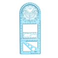 thumbnail image 1 of DYNWAVECA Drawing Template Stationery Measuring Tool Mathematics Multifunctional Geometric Ruler for Teachers Custom Made Mathematics Teaching , Blue Middle, 1 of 6