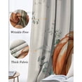 thumbnail image 6 of Thanksgiving Blackout Curtains 96 Inch Length 2 Panels Set, Fall Orange Pumpkin Eucalyptus Leaves Full Shading Curtains for Windows, Blackout Curtains for Bedroom Living Room 52"x96", 6 of 8