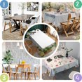 thumbnail image 2 of Meery Christmas Rectangle Tableclothes Xmas Tree Green & Red Tablecloth 60x102inch Polyester Happy Holiday Waterproof and Reusable Tablecloths for Dining Kitchen Parties Weddings and Outdoor Use, 2 of 5