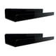 thumbnail image 4 of 2 estantes flotantes de acrílico para pared, estantes de exhibición para pared, estanterías de pared para libros. Negro, 4 of 8