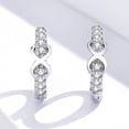 thumbnail image 2 of 925 Sterling Light Hoop Earrings for Ladies Women, 2 of 8