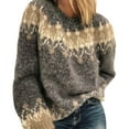 thumbnail image 1 of kurtrusly Pull Classique et Élégant pour Large Application Automne Hiver Pull Tricoté Gris L, 1 of 6