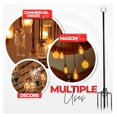 thumbnail image 5 of 4 Pack String Light Poles 9FT, Light Poles for Outside String Lights with 2 in 1 Assembly with Clips and Fork for Garden and Backyard, Black, 5 of 7