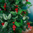 thumbnail image 5 of 8/2M Artificial Acebo Hoja Vid Bayas Rojas Flor de Pascua Navidad Ratán Interior Fiesta Árbol de Navidad Corona Decoración, 5 of 5