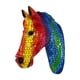 thumbnail image 3 of Escultura de pared de cabeza de caballo, arte de pared artístico colorido, decoración, estatua decorativa para Estilo C, 3 of 9