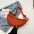 thumbnail image 3 of Yucurem Women Dumpling Bag Crescent Half Moon Shape Bag With Adjustable Strap (Orange) Fashion shoulder bag (Orange), 3 of 10