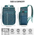 thumbnail image 3 of Gothic Celestial Insulated Cooler Backpack - 23L Leakproof Soft Cooler Bag for Camping, Beach & Picnic with Sun & Moon Print, 3 of 5