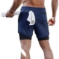thumbnail image 1 of EYIIYE Men Athletic Shorts, Elastic Waistband Pants with Pocket, 1 of 6