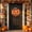 D, variant on Halloween Jack O Lantern Wooden Door Hanger, 4 Styles Fall Pumpkin Front Door Sign for Thanksgiving Home Decor