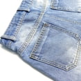 thumbnail image 6 of KIDSCOOL SPACE Big Girls Boys Denim Shorts,Elastic Waistband Inside Cargo Jean Summer Half Pants, Light Blue, 13-14 Years, 6 of 7