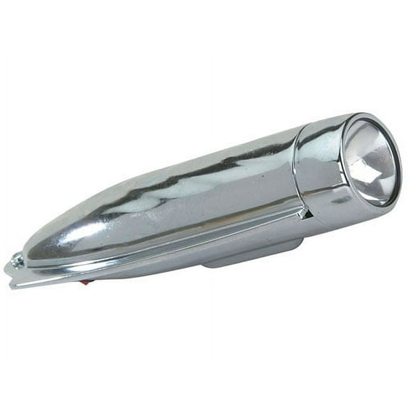 Lowrider Front Fender Bullet Light Chrome LED Bicycle Light with Chrome Finish, Silver