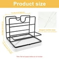 thumbnail image 2 of Napkin Holder Metal Napkin Holder with Salt and Pepper Shakers Caddy Modern Napkin Dispenser for Table Kitchen Countertop, Not Including Salt and Pepper Shakers (Middle Wooden), 2 of 10