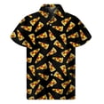 thumbnail image 2 of Camisas hawaianas con estampado 3D de pizza de dibujos animados para hombre, camisa de verano con botones de solapa, blusa holgada de manga corta para calle, 2 of 4