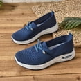 thumbnail image 6 of Mepaouo Women's Mesh Orthopedic Shoes Soft Sole Comfort Breathable Slip on Flat Walking Shoes Blue 8, 6 of 8