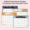 thumbnail image 4 of 2026 English Calendar, Flower Coil Wall Decoration, Daily Planner with 12-Month Layout, Yearly Schedule for Home or Office Organization, 4 of 9