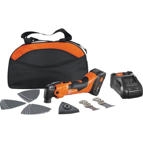 Fein MultiMaster AMM 500 Plus Cordless Oscillating Tool - 18V, 4Ah, Nylon Bag, Starlock Plus
