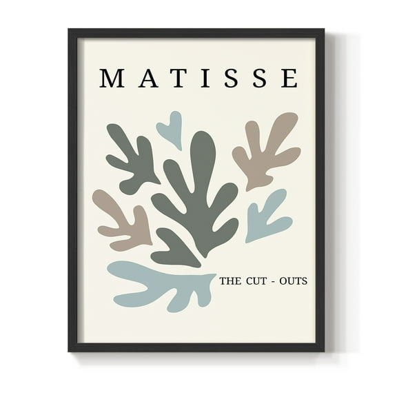 Matisse CDII in Black Solid Wood Framed Print No Nail Hanging