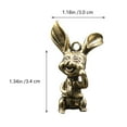 thumbnail image 2 of 2Pcs Decorative Keychain Pendant Rabbit Shaped Brassware Bag Pendant Adornment, 2 of 8