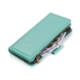thumbnail image 4 of For Samsung Galaxy A52 5G Luxury Wallet Card ID Zipper Money Holder Case Cover - Teal, 4 of 9