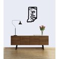 thumbnail image 2 of Indiana Home State Silhouette Solid Steel Home Decor Decorative Accent Metal Art Wall Sign, 2 of 3