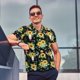 thumbnail image 4 of Balery Sunflower Skull Boho Camisa Polo de Hombre con Estampado, de Manga Corta y Tejido Medio, Camisa Tipo Golf Polo-4X-Large, 4 of 6