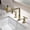 Brushed Gold, variant on Gold Bathroom Sink Double Handle Three Hole Bath Mixer Tap Contemporary Brass Deck Mount Bathroom Vessel Sink for Bathroom Hotel,Brushed Gold