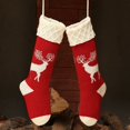thumbnail image 3 of calcetines Medias navideñas, Medias navideñas con patrón de renos de punto Tradit, 3 of 5